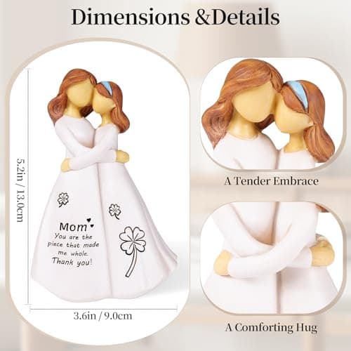 Being in Bloom Gifts for Mom: 5.2” Mother and Daughter Resin Figurine - Sentimental Gift for Mom from Daughter - Mother’s Day and Christmas Keepsake - Thumbnail 5