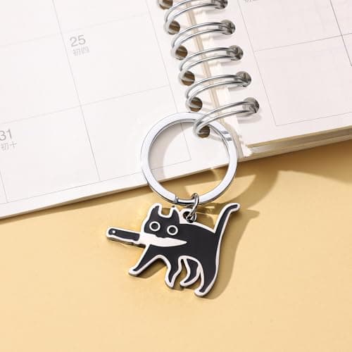 Yeedim Mothers Gifts - Cat Keychain For Teen Boys Teen Girls Women And Men - Black Cat Cool Stuff Accessories Funny Decor And Gag Gifts For Catty Lovers - Thumbnail 5