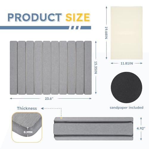 Osumlee Large Foldable Stone Bath Mat,Diatomaceous Earth with Non-Slip and Super Absorbent, Dry Mat with Quick Dry for Bathroom,Easy to Clean（23.6" Lx15.35 W,Light Grey） - Thumbnail 2