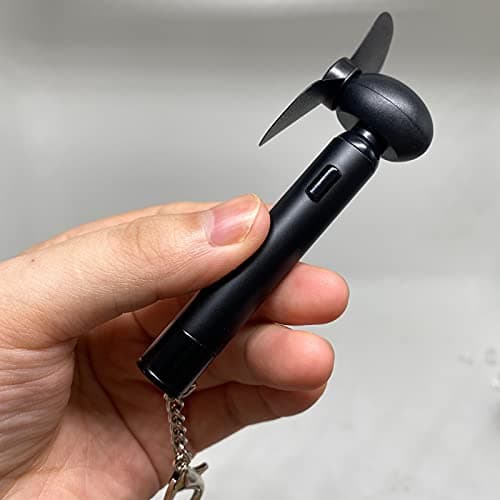 Handheld Mini Fan, Pocket Purse Portable - Gifts for Mom AAA Battery Replaceable Small But Powerful Personal Fan Cooling for Women Men Reading Home Office Outdoor Travel Camping-With Keyring - Thumbnail 2