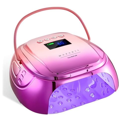 Makartt Professional UV Nail Lamp with Handle 30W Rechargeable Nail Dryer