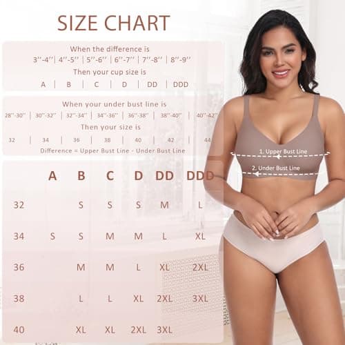 Ganado Bras for Women No Underwire Wireless Push Up Bra Full Coverage Seamless Comfortable Bralettes (Coffee, Medium) - Thumbnail 6