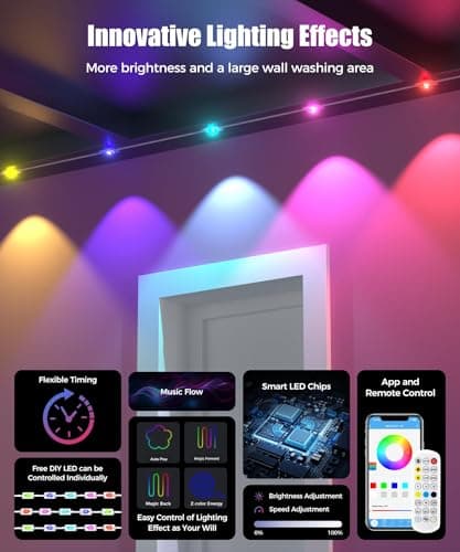 POOFZY Permanent Outdoor Lights for House,100ft RGB+IC Smart Outdoor Decor, 50 Scene Modes,App/Remote Control,IP67 Waterproof,for Christmas,Easter,V-Day,Thanksgiving,Daily & Holiday Party Decor - Thumbnail 2
