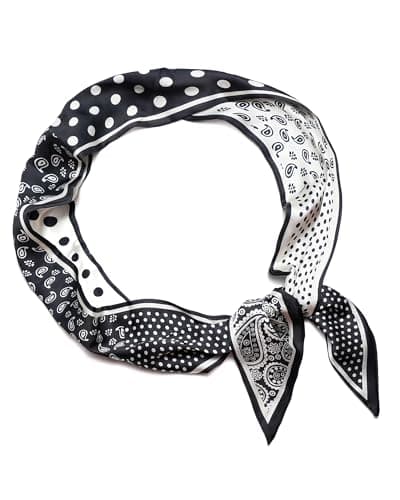 rgwtgkyh Satin Silk Scarf Belt for Women Black and White Polka Dot Soft Decorative Waist Sash for Jeans Elegant Formal Prom Dress Waistband Western Boho Accessory - Image 1