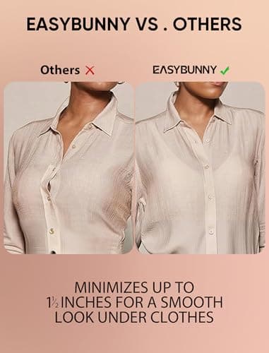 Easybunny Wireless Bras for Women Seamless Supportive V Mesh Bralette Minimizers Comfortable Tshirt Bra for Older Women Beige 3XL - Thumbnail 5