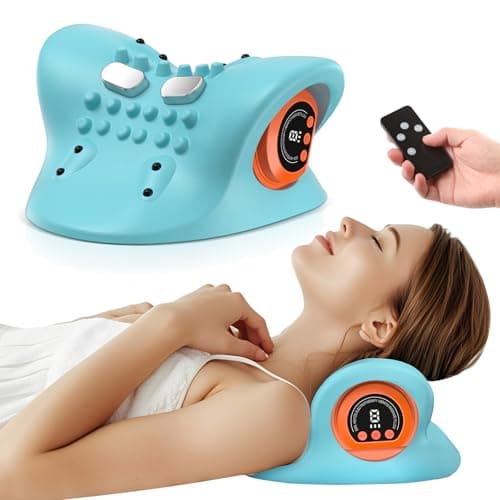 Smedz Neck Massager 2026 New Upgrade 3 in 1 Portable Massager with Heat &Comfortable Stretching–Adjustable Intensity for Neck & Shoulder Relaxation at Home, Office