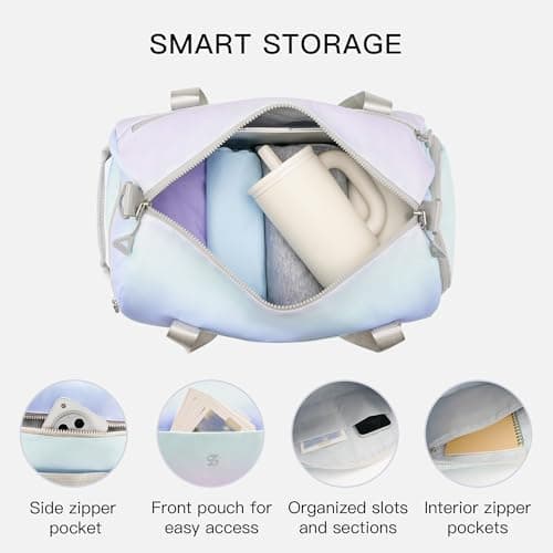STELLE Dance Bag for Girls Ballet Bag Gifts for Girls Waterproof Sports Gymnastics Bag with Shoe Compartment Cheer Duffle Bag(LM1,F) - Thumbnail 3