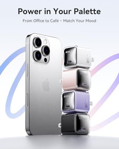 Kuulaa USB C Charger Block 35W iPhone Charger Fast Charging GaN PPS Compact Wall Chargers Block, USB-C Power Adapter for iPhone 17/16/15/14/13, Galaxy S25/S24/S23 (Black) - Thumbnail 5