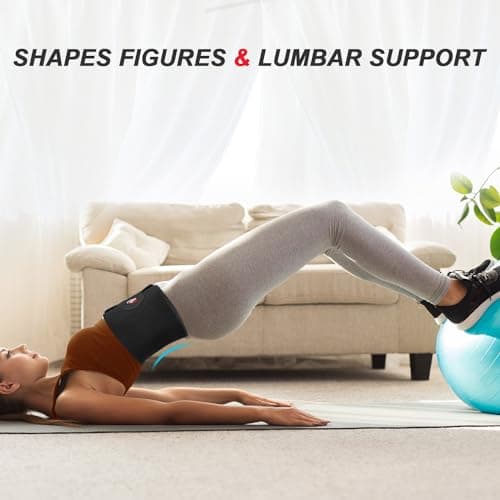 Viyafit Waist Trimmer Belt, Premium Waist Trainer for Women & Men Weight Loss Red - Thumbnail 4