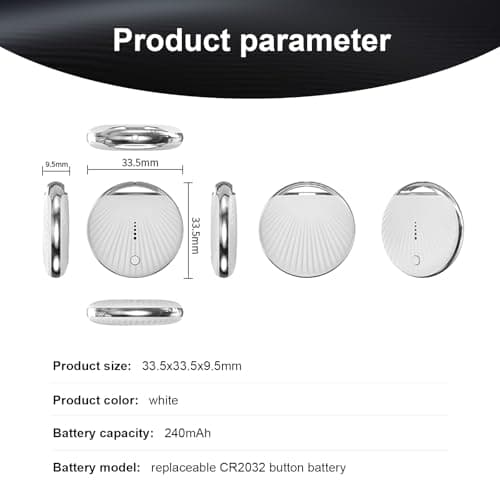 Two-Pack Key Finder with Sound Waterproof Locator, Compatible with Apple Find My (iOS only) pet Tracker, Anti-Lost Device, Luggage, Set up with iPhone or iPad with just one Click - Thumbnail 2
