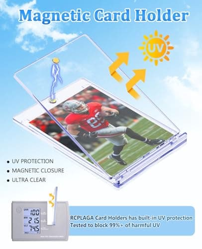 60ct Ultra Thin Magnetic Card Holders 35pt One Touch Baseball Card Holder - Thumbnail 6
