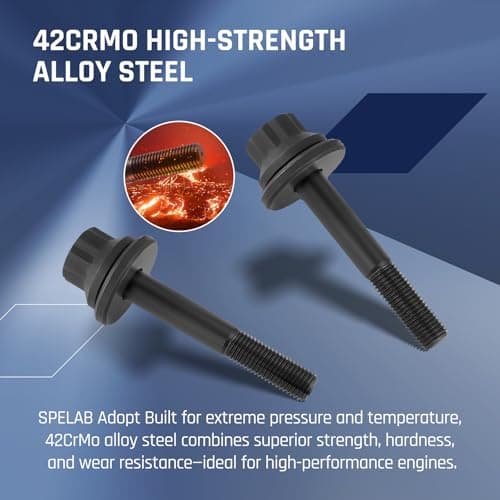SPELAB Harmonic Balancer Damper Bolt Compatible with Chevrolet, Compatible with GM GEN III IV LS 4.8-6.2L, Balancer Bolt & Assembly Lubricant - Thumbnail 5