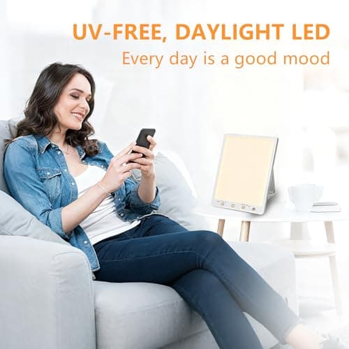 Beamhaus Light Therapy Lamp,10000 Lux Light Therapy Lamp -Full Spectrum Llight Therapy,3 Color Touch&Wall Mountable Daylight Therapy Lamp,Sunlight Lamp with Memory Function for Home & Office - Thumbnail 5