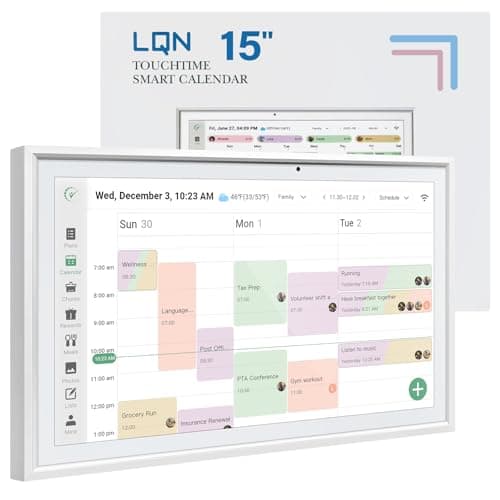Digital Calendar 15.6 Inch Smart Electronic Family Planner with Chore Chart Display, IPS HD Touch Screen with WiFi App Control, Share Photos, Videos and Sound Reminder, Gifts for Women Men, Gifts for Mom Dad, Desk Calendar Refills,white - Image 1