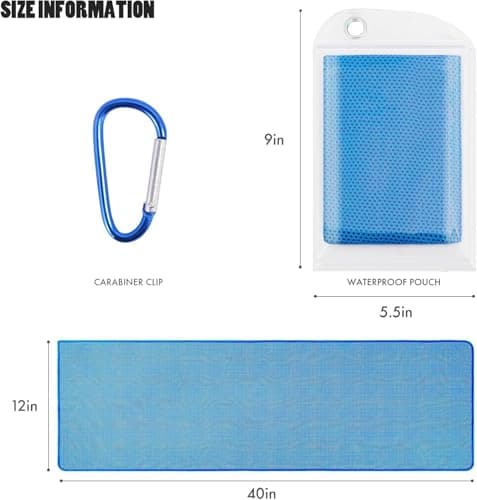 LSLCQW 4 Pack Cooling Towels (40"x12"), Cooling Towels for Neck and Face, Gym Towel for Working Out, Soft Breathable Microfiber Ice Towel for Yoga Sport Running (Pink, Green, Light Gray, Light Blue) - Thumbnail 2