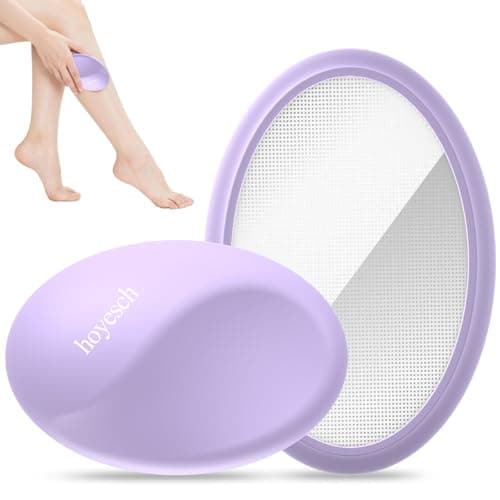 hoyesch Crystal Hair Eraser for Women and Men, Reusable Crystal Hair Remover Painless Exfoliation Epilators Hair Removal for Women, Magic Hair Eraser for Back Arms Legs (Violet) - Image 1
