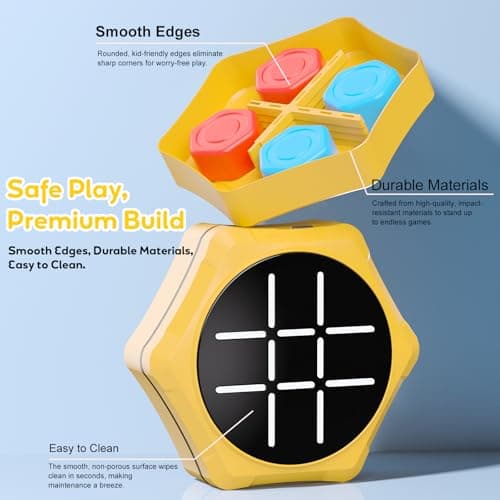 Tic Tac Toe Handheld Game Bolt : VORQXIN Digital Electronic Brain Teaser - 5 in1 Portable Mini Console Mute Function Travel Games for Car Ride,Unique Gift for Boys Girls and Adults - Thumbnail 4