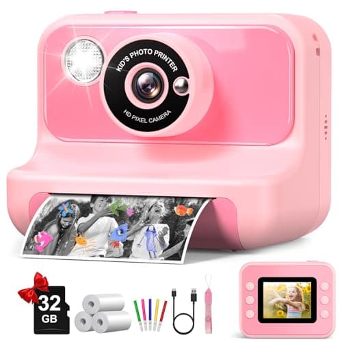 Kids Camera Instant Print, Kids Camera 1080P HD Video Digital Camera, Christmas Birthday Gifts for Girls and Boys, Toddler Toy for 3-12 Years Old - Image 1