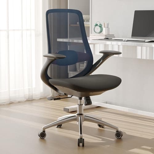 Ergonomic Mesh Office Chair, 330LBS Executive Desk Chair with Lumbar Support, 2D Armrests, Comfy Swivel Computer Task Chairs for Long Hours (Blue) - Image 1