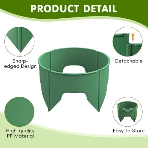 42pcs 13.5 inch Planting Grow Ring, Plant Growing Rings, Adjustable Round Tree Rings, Planting Protective Edging for Outdoor Vegetables, Herbs, Flowers - Thumbnail 5