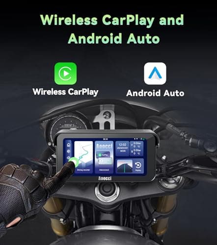 Aoocci C6 PRO Motorcycle Dash Cam Front and Rear, Motorcycle CarPlay, 1080P Dual Dash Motorbike Camera with Apple CarPlay and Android Auto, GPS & Emergency Lock, 140° Wide Angle, IP67 Waterproof - Thumbnail 4