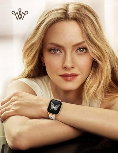 Wearlizer Metal Band Compatible with Apple Watch Bands Women 42/44/45/46/49mm, Dressy Enamel Stainless Steel Bracelet Celtic Knot Strap for iWatch Series 11 10 9 8 7 6 5 4 SE/Ultra 3 2 1 - Thumbnail 4