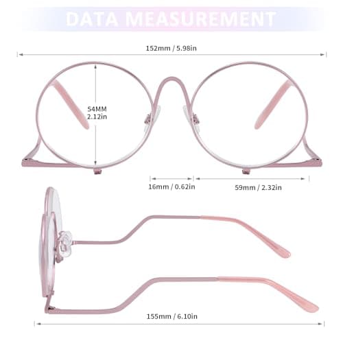 JOOX Makeup Reading Glasses for Women Large Magnifying Cosmetic Readers Make Up Eyeglasses +2.0 - Thumbnail 2