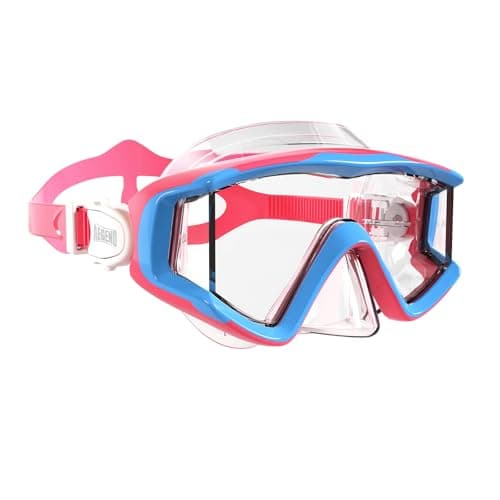 Aegend Snorkeling Diving Mask for Adult Youth Kids - Snorkel Gear 180° Panoramic View Leakproof Comfort, Perfect for Snorkeling, Freediving & Swimming (Pink Blue, Youth) - Image 1