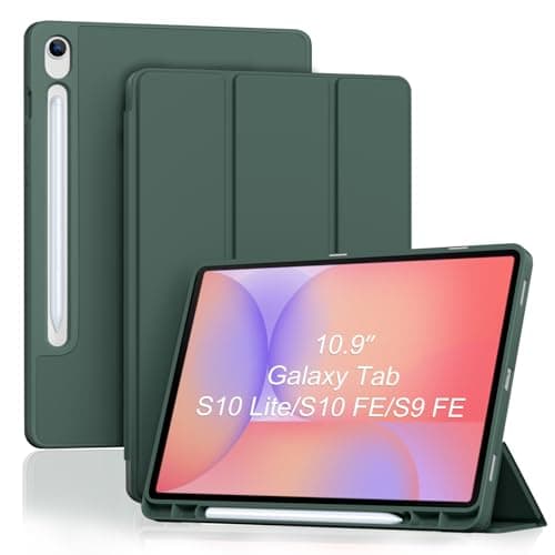 ProCase Smart Case for Galaxy Tab S10 Lite/S10 FE/S9 FE 10.9-Inch with S Pen Holder, Trifold Stand Folio Cover with Soft TPU Back for 10.9" Galaxy Tab S10 Lite/S10 FE/S9 FE -Mgreen