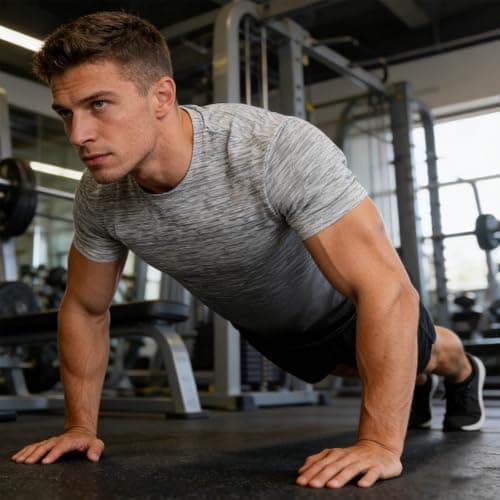 Cozople Athletic T Shirts for Men Running Dry Fit Gym Pickleball Shirts Moisture Wicking Short-Sleeve Gray Tee Jersey for Sports Workout XL - Thumbnail 3