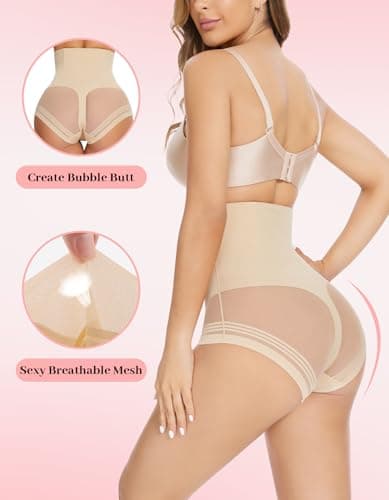 FVACPJ Shapewear Tummy Control Underwear - High Waisted Shapewear Panties Compression Body Shaping Briefs Girdle Panty Nude - Thumbnail 4