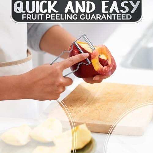 Vegetable Peeler with a Sharp Blade for Easy Peeling Hard Vegetables – 4.7 x 2.8 in Y-Shaped Stainless Steel Potato Peeler, Ergonomic Non-Slip Handle – Kitchen Tool for Carrots, Fruit & Root Veggies - Thumbnail 6