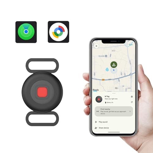 Dog Tracker, Pet Tracker for Dogs, Bluetooth Dog Tracking Tag Works with Apple Find My & Android Find Hub, IP67 Waterproof Anti-Lost Locator (Black 1 Pack) - Image 1