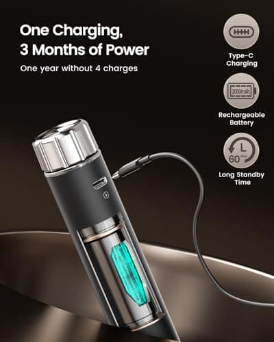 Maestri House Rechargeable Milk Frother with Stepless Speed Control, LunaFro Max Handheld Electric Foam Maker Waterproof Drink Mixer Foamer with Stand & Detachable Whisks for Lattes, Cappuccino - Thumbnail 5