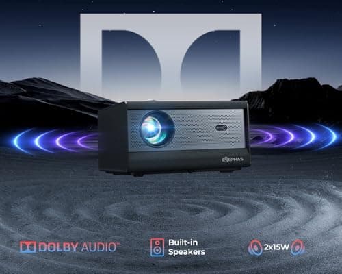 ELEPHAS Smart 4K Supported Projector with WiFi & Bluetooth, 2000 ANSI Lumens, Compatible with Netflix, Prime Video, YouTube, Auto Focus & Keystone, Dust-Proof Sealed, Dolby Audio Video Projector - Thumbnail 5
