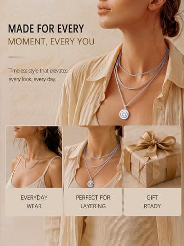 Andsion 925 Sterling Silver Chain Necklace for Women, Silver Necklace Chain for Women, 1.5mm Dainty Non Tarnish & Hypoallergenic Rope Chain Women's Chain Necklaces 16 Inch - Thumbnail 5