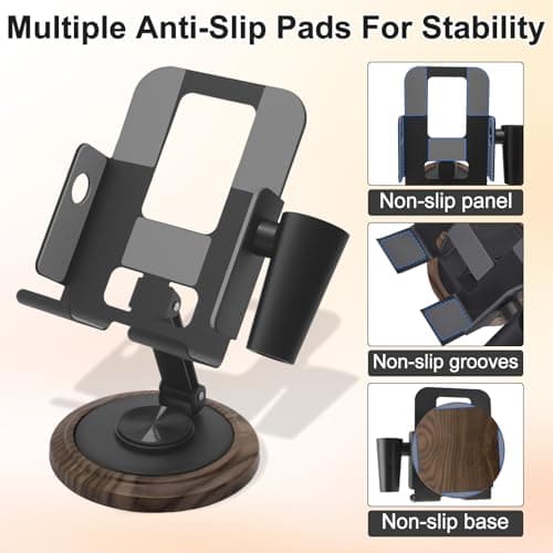 Diesisa Nail Drill Machine Holder - Nail Drill Holder Stand - 360° Rotatable - With Pen Holder - Portable Acrylic Nail Tools - Professional Manicure Tool Organizer for Nail Salon & Home Use - Brown - Thumbnail 6