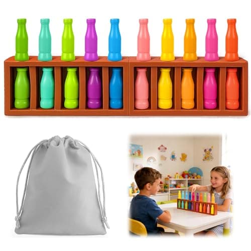 Vodolo 20pcs Bottle Color Match Game，Family Matching Games for Kids 8-12,Memory and Logical Training Bottle flip Game for fmaily, Party Activities - Image 1