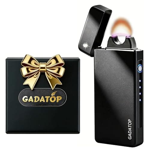 GADATOP Arc Plasma Flame Lighter USB Rechargeable Windproof Electric Lighter for Candle(Matte Black) - Image 1