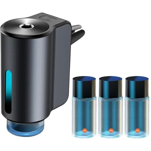 Car Air Freshener Diffuser with Three Adjustable, Rechargeable Car Diffusers, Car Fresheners Long Lasting (Lemon) - Image 1