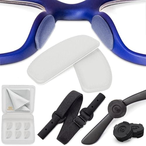Glasses Nose Grips Anti Slip - 1mm Eyeglass Nose Pads (6 Clear Pair) - Silicone Nose Pad Glasses Comfort - Keep Glasses from Sliding Nose