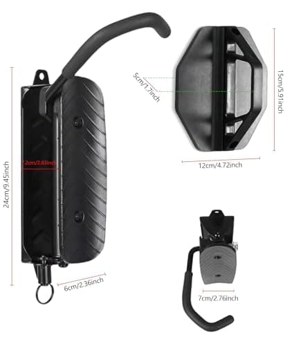 Irosiy 4 Pack Swivel Bike Wall Mount, Bike Hangers for Garage, Space-Saving Vertical Bike Rack, Sturdy Bike Storage Rack Holds Up to 66lbs, Easy to Install. - Thumbnail 2