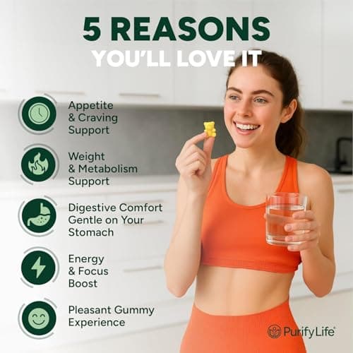 GLP-1 Support Gummies – Sugar-Free Appetite & Craving Control Supplement with Berberine, Cinnamon, Turmeric, Garcinia & Raspberry Ketones – Digestion, Weight Loss, Carb Blocker, Vegan, Keto - Thumbnail 6