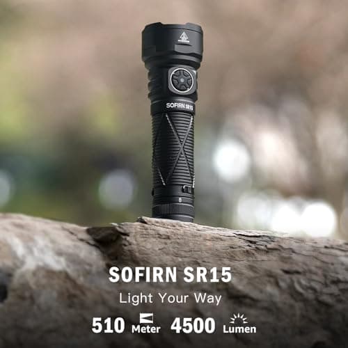 Sofirn SR15 Rechargeable Flashlight High Lumen, 4500 Lumen Super Bright Pocket Flashlight with Magnetic Base & IP68 Waterproof, Long Beam Distance EDC Flashlight for Emergency, Repair, Camping, Hiking - Thumbnail 2
