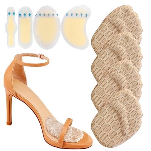 Niifawh Ball of Foot Cushions 2 Pairs, Metatarsal Pads for Women, Heel Cushion Inserts, No Slip Heel Grips Liners Pads and 4 ct Gel Blister Bandages Pads for Reduce Heel, Toe & Foot Pain - Image 1