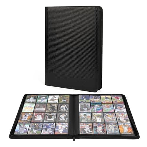 Premium 1000+ Pockets Trading Card Binder, 16-Pocket Ringless Side-Loading Album for TCG, MTG, Lorcana, Sports & Standard-Size Cards (Black1) - Image 1