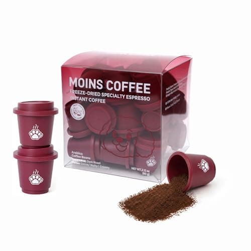 MOINS Instant Espresso Coffee Pods - Freeze Dried Coffee Cold Brew, Arabica Beans Single-Serve Packs, Dark Roast, Brew with Milk/Soda/Hot/Cold Water, 30 Servings - Image 1