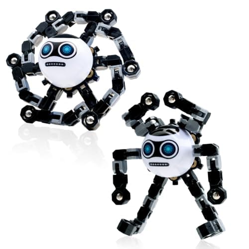 ASIOWELY 2 PCS Transformable Fidget Spinners Toys for Kids and Adults Stress Relief Autism Sensory Toy for Boys Teens for 8-12 Cool Fingertip Gyros Birthdays Easter Gifts for Party Favors Travel Toys - Image 1