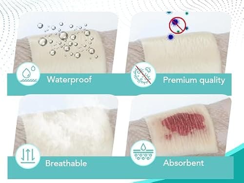 Silicone Foam Dressing with Adhesive Border 4“ x 4”,5 Packs Waterproof Silicone Bandages for Wounds Care, Large Self Adhesive Wound Dressing Bandage for Bed Sore - Thumbnail 6