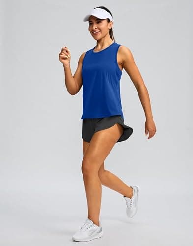Women's Workout Tops Racerback Athletic Tank Tops Sleeveless Loose Fit Yoga Running Gym Shirts for Women(Royal Blue,XS) - Thumbnail 3